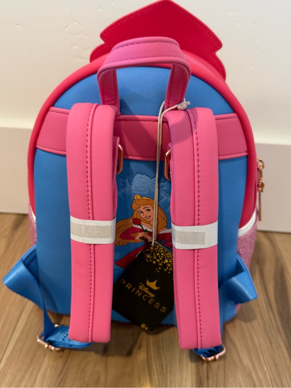 Disney Loungefly NEW Sleeping Beauty Aurora Face Pink Mini Backpack Collectible - Picture 5 of 10